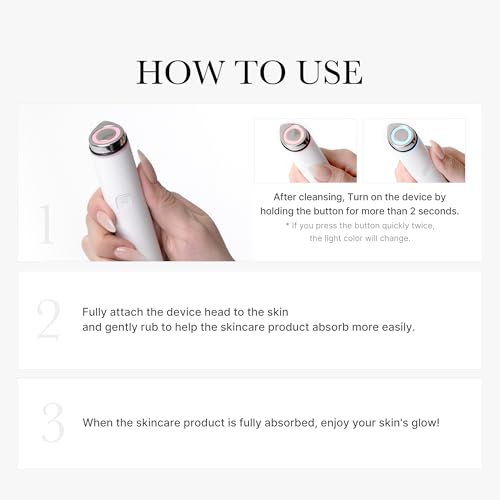 Portable Facial Skin Care Booster Device for Glow and Product Absorption