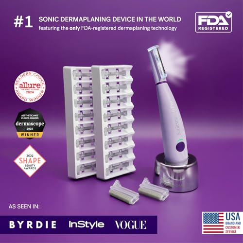 Dermaplaning Razor for Women Face and Eyebrow Trimmer with LED Light