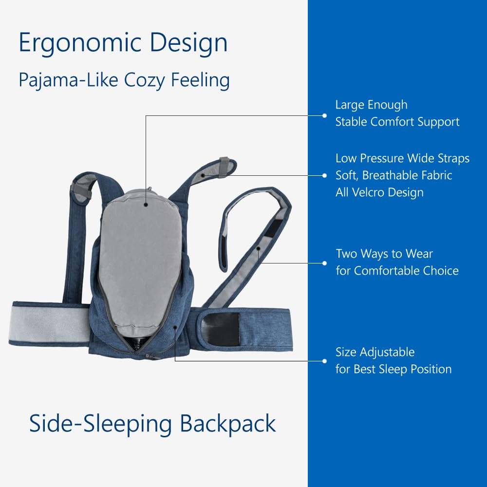 Side Sleeping Backpack for Snoring Support and Sleep Position Training