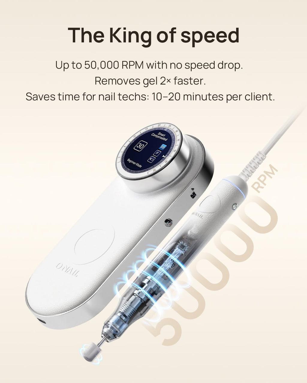 Professional Electric Nail Drill Machine 50000 RPM Nail E File for Home and Salon Use