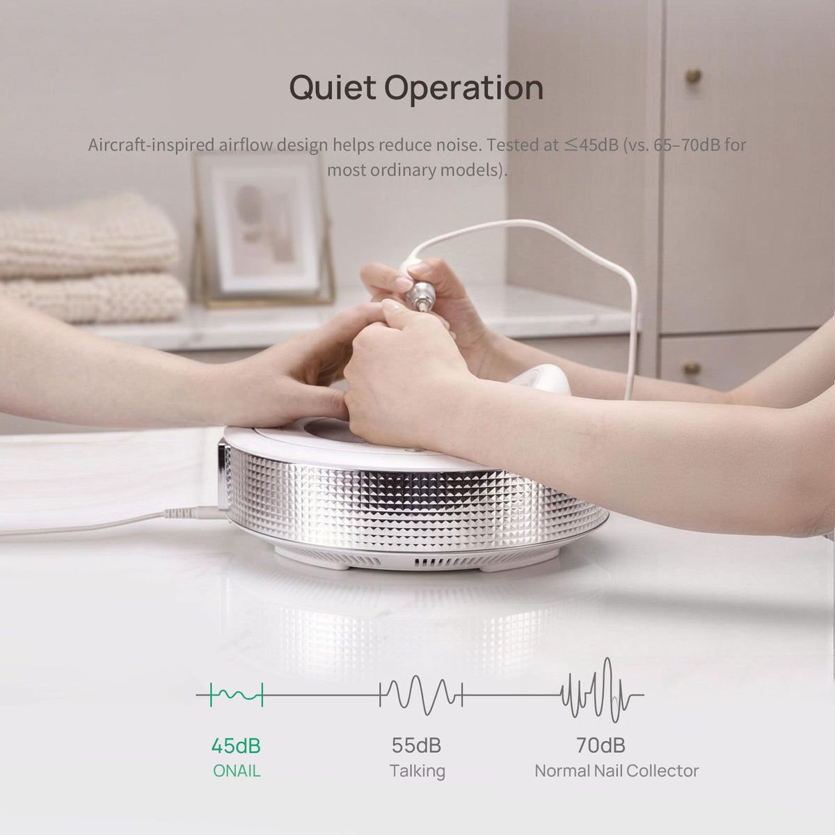 Professional Nail Dust Collector Vacuum for Acrylic Gel Nail Care Manicure Tool