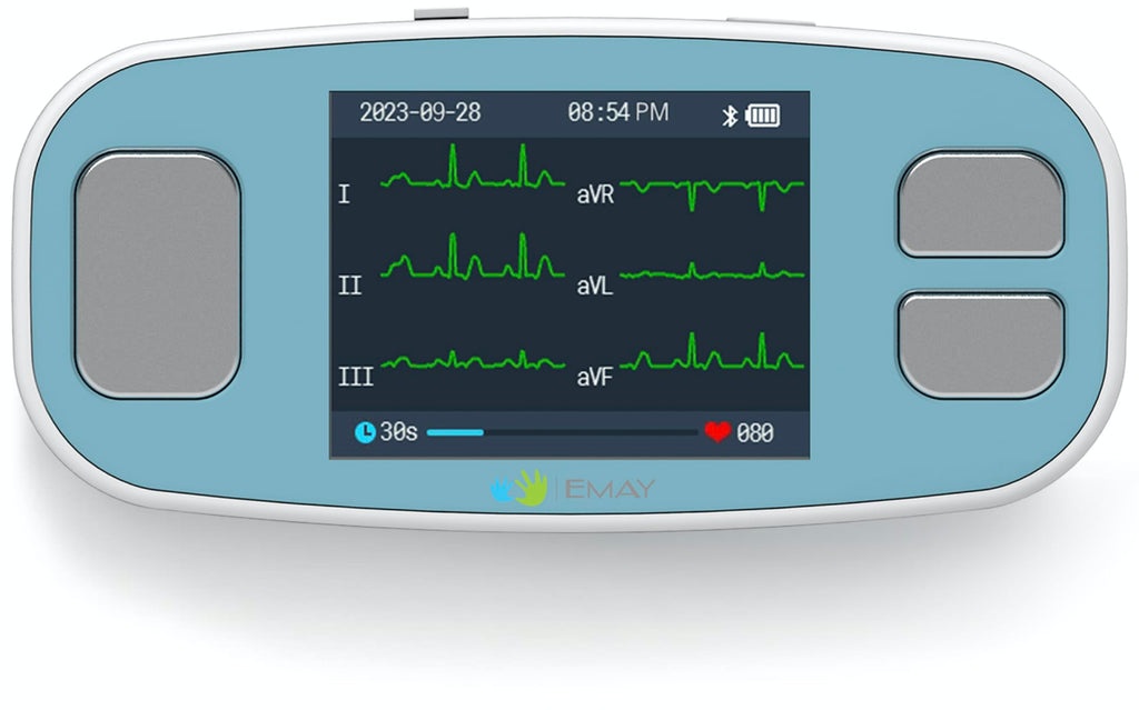 Portable 6 Channel ECG Monitor with Heart Rate Tracking for Home Use