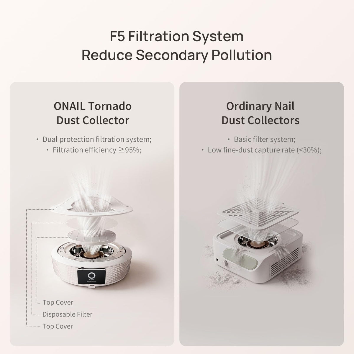 Professional Nail Dust Collector Vacuum for Acrylic Gel Nail Care Manicure Tool