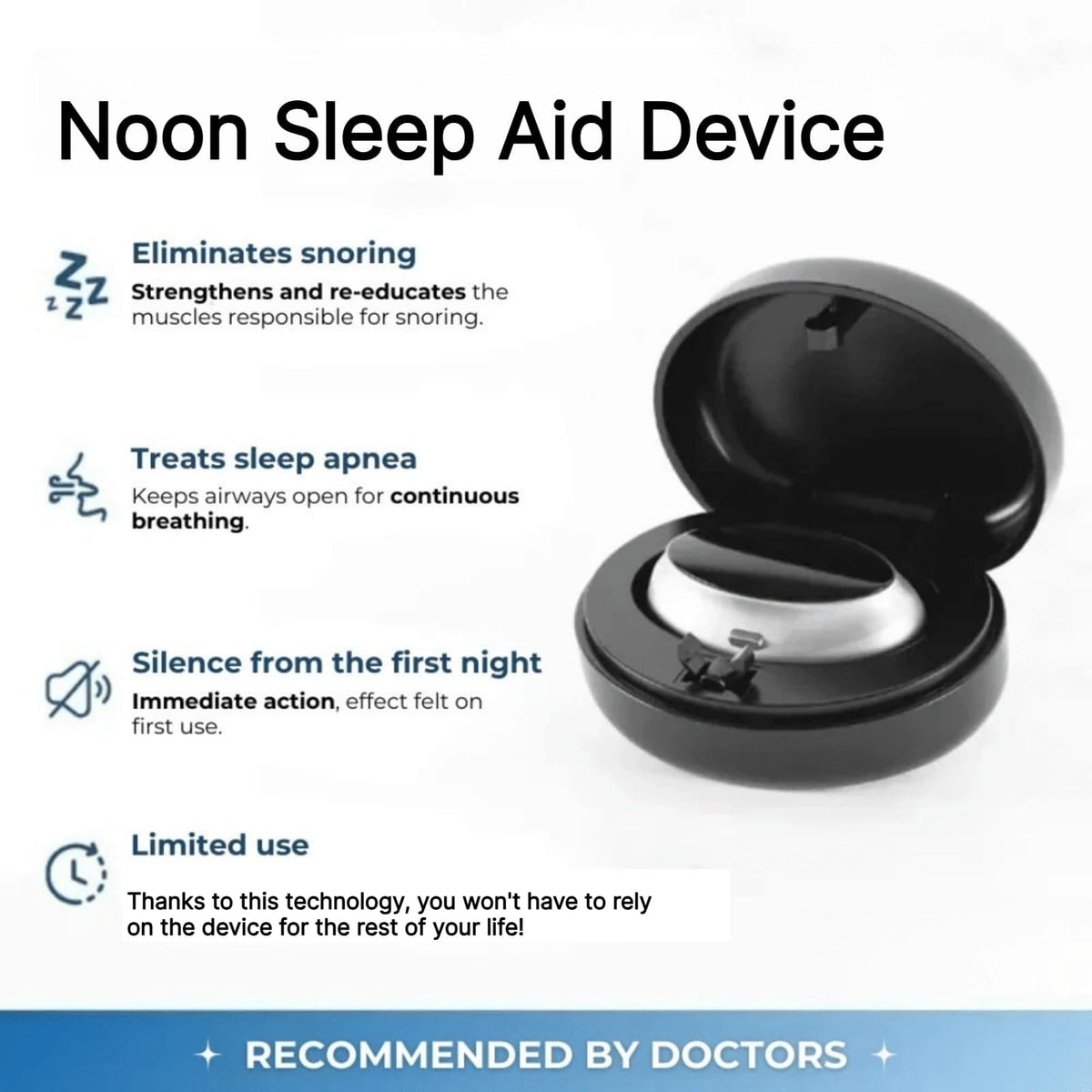 Sleep Aid Device with 3 Modes Rechargeable Portable Sleep Support