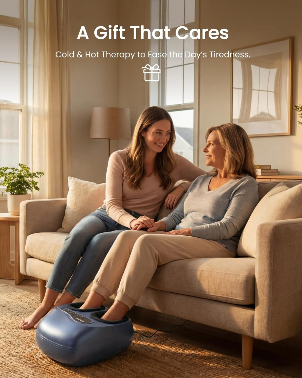 2 in 1 Foot Massager with Heat and Cold Therapy for Foot Care