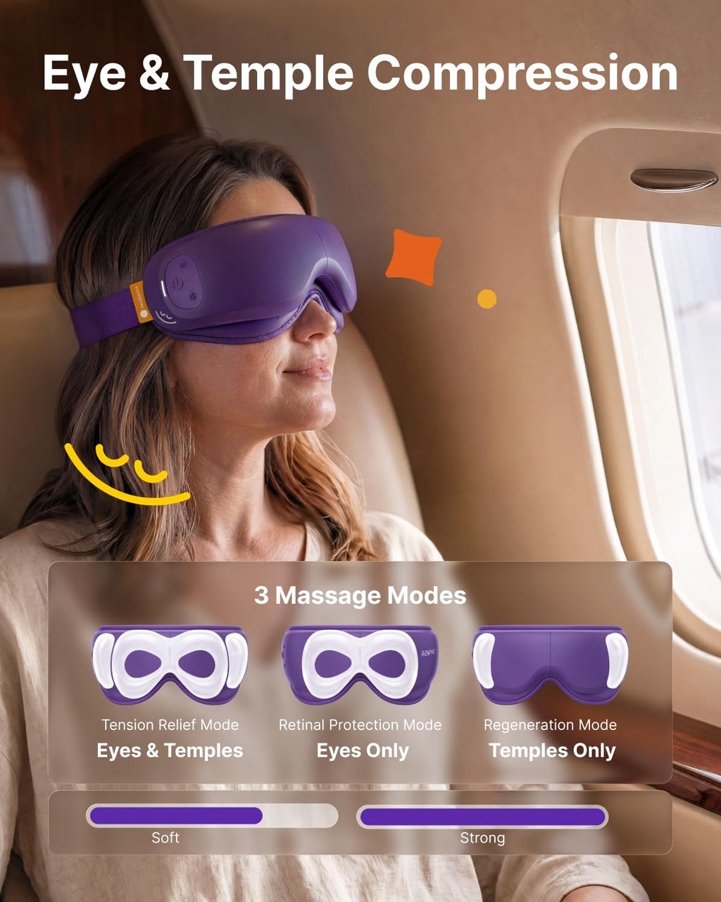 Ultra Quiet Heated Eye Massager for Relaxation and Eye Care