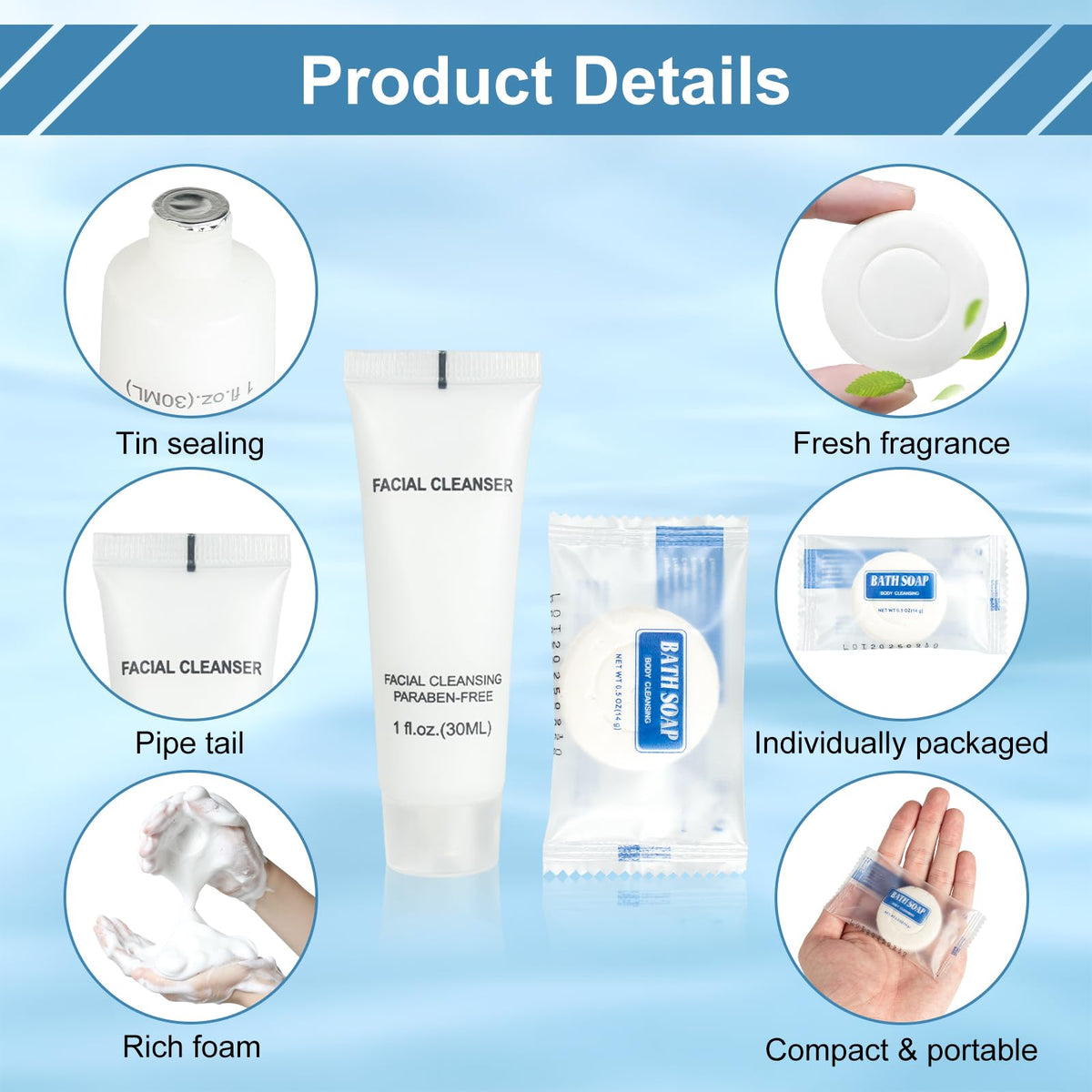 Travel Toothbrush Kit with Toothpaste Mouthwash and Hygiene Essentials