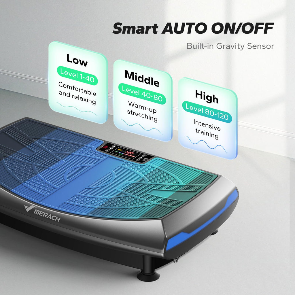 4D Vibration Plate Exercise Machine with Adjustable Speeds and Home Fitness Use