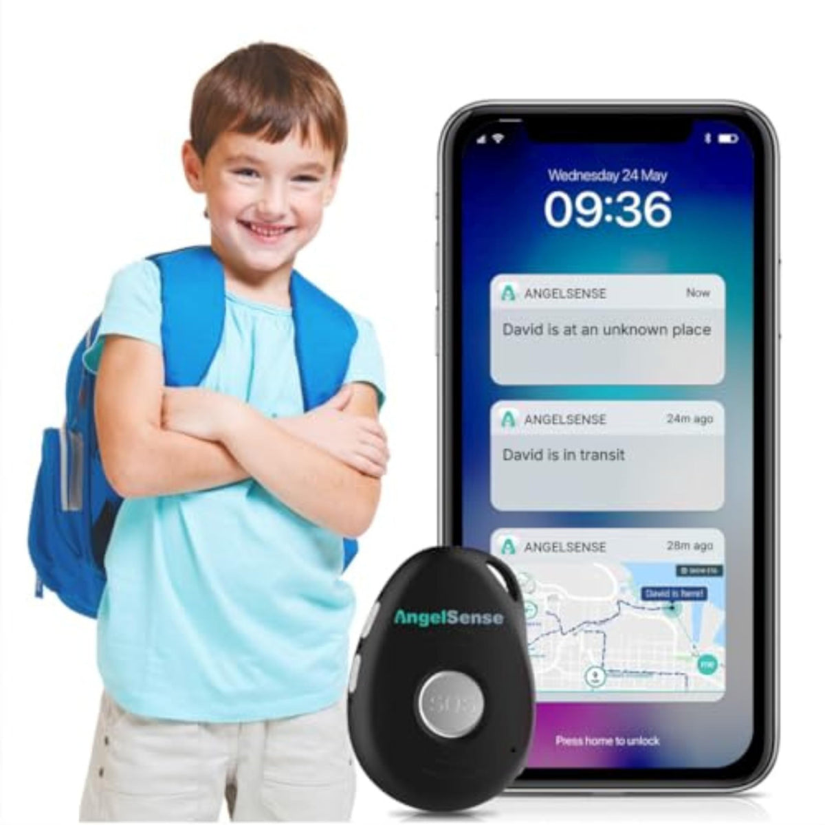 GPS Tracker for Kids and Elderly with Safety Location Tracking