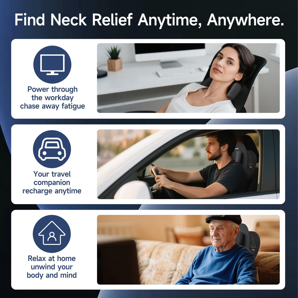 Neck Massager Pillow with Heat Deep Tissue Massage for Neck and Shoulder Care