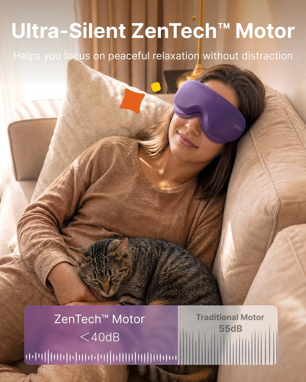 Ultra Quiet Heated Eye Massager for Relaxation and Eye Care