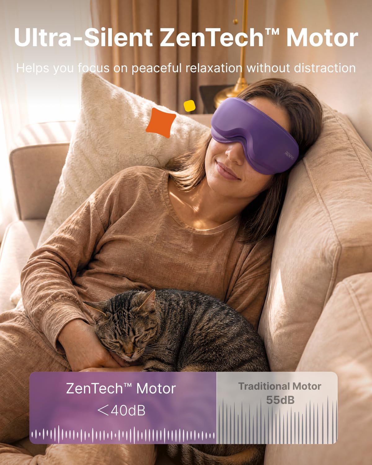 Ultra Quiet Heated Eye Massager for Relaxation and Eye Care