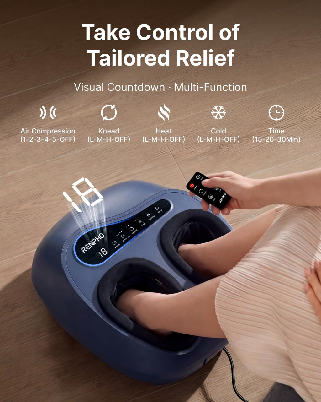 2 in 1 Foot Massager with Heat and Cold Therapy for Foot Care