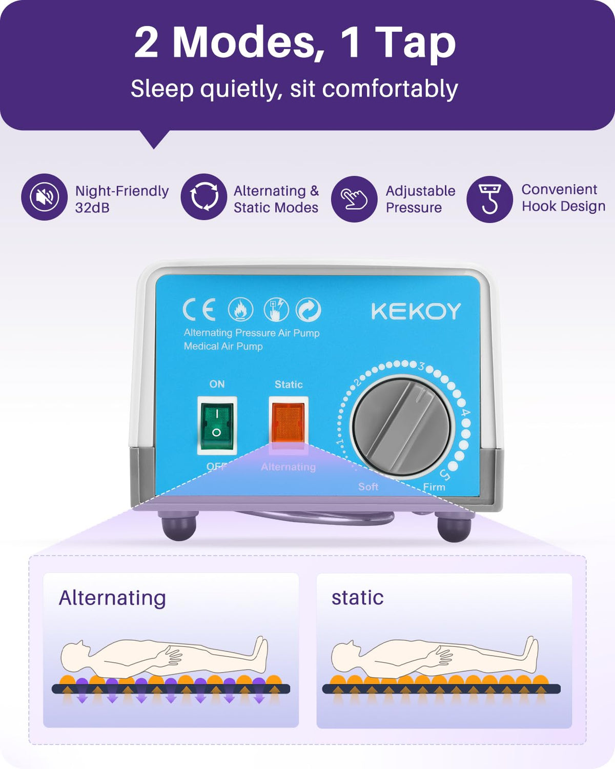 Alternating Air Pressure Mattress Pad for Elderly Pressure Relief Care
