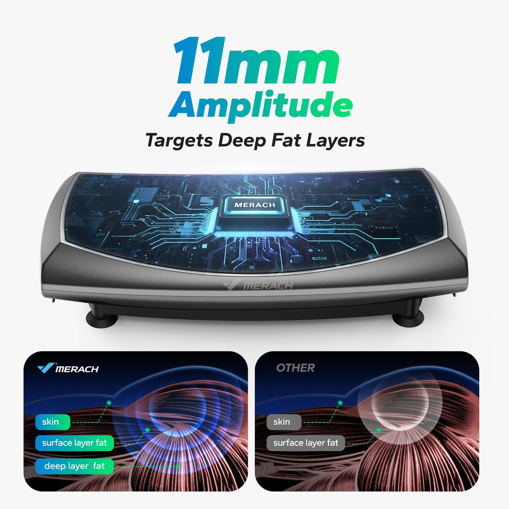 4D Vibration Plate Exercise Machine with Adjustable Speeds and Home Fitness Use