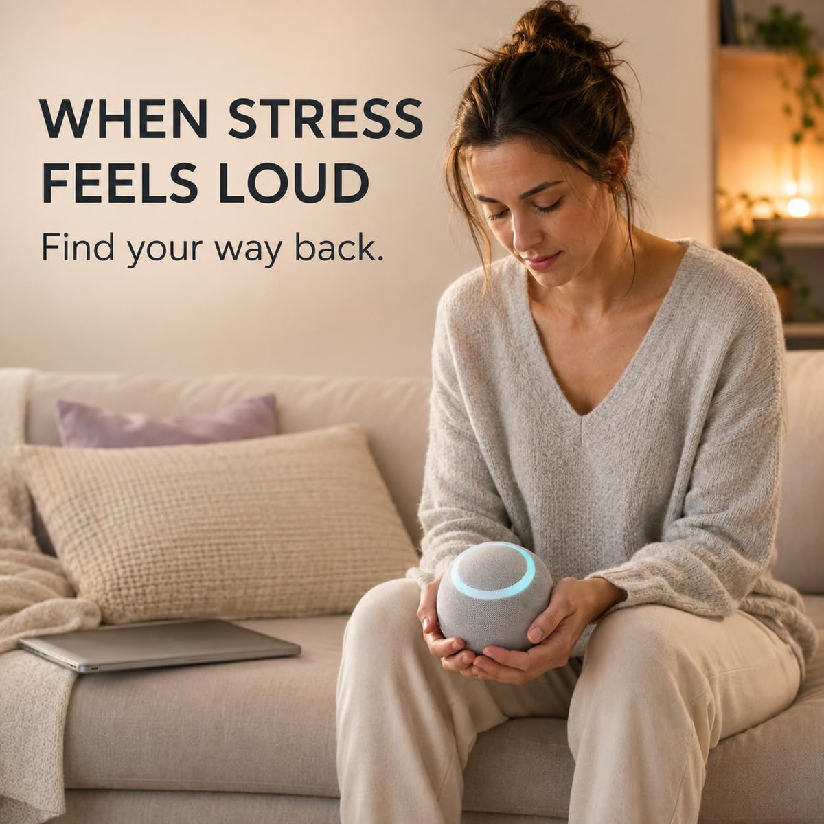 Smart Biofeedback Device for Stress Relief Mindfulness and Relaxation Support