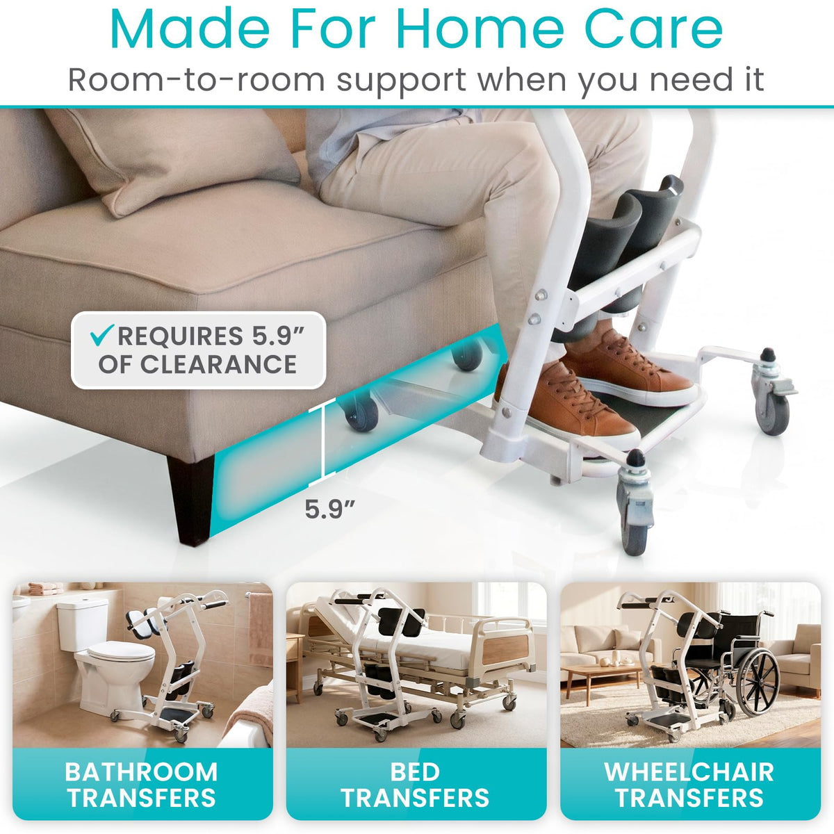 Sit to Stand Lift Transfer Sling for Elderly Home Care Support Device