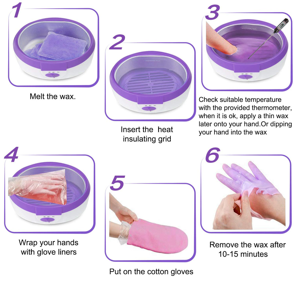 Paraffin Wax Machine for Hands and Feet Quick Heating Wax Bath