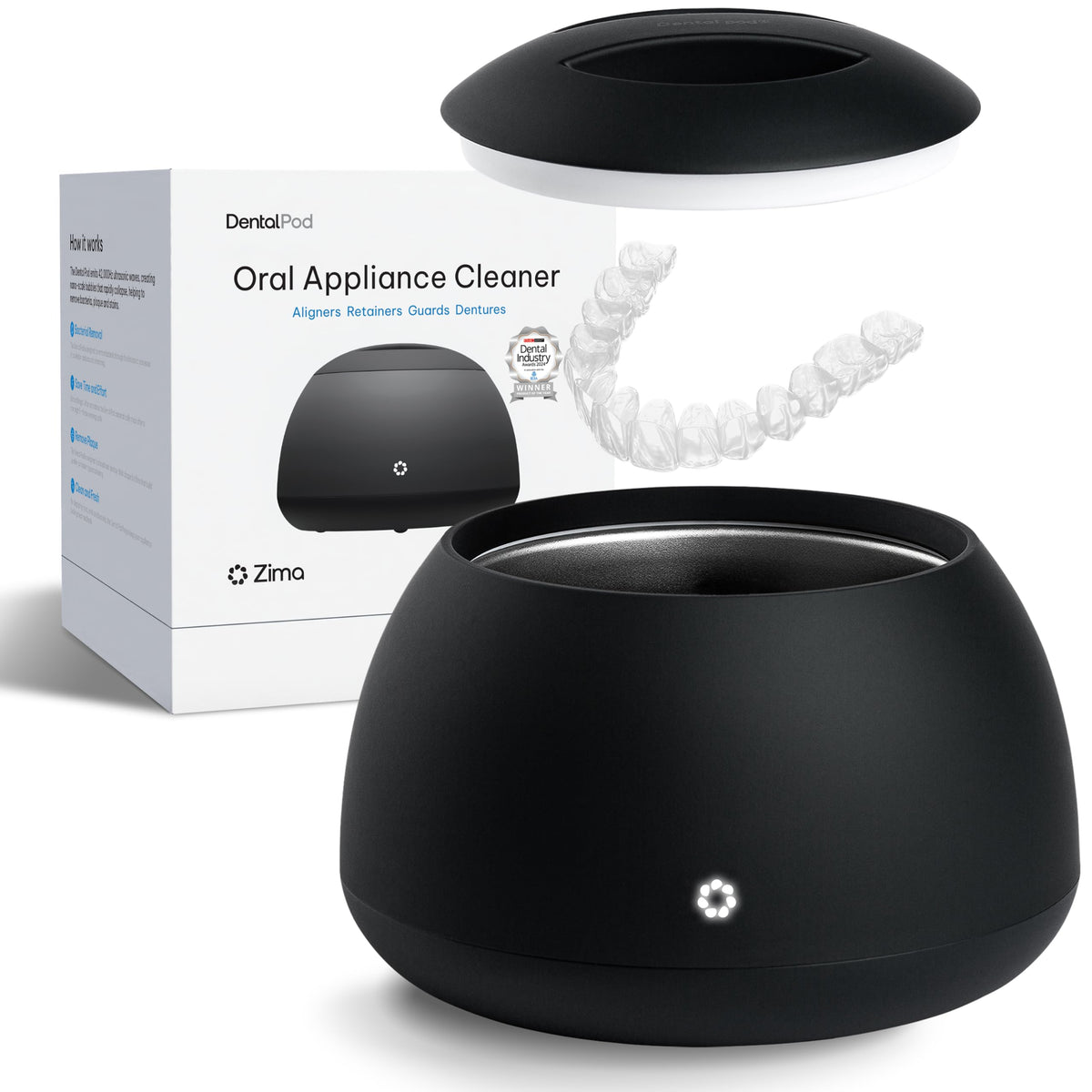 Ultrasonic Dental Cleaner for Retainers Aligners Night Guards and Dentures