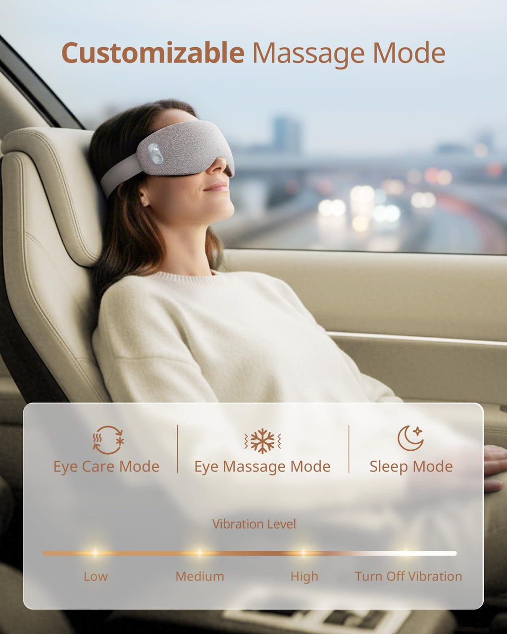 Heated Eye Massager with Heat Cool Therapy Bluetooth and Vibration Care