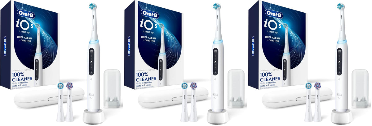 Rechargeable Electric Toothbrush with 3 Brush Heads and Travel Case