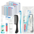 Travel Toothbrush Kit with Toothpaste Mouthwash and Hygiene Essentials