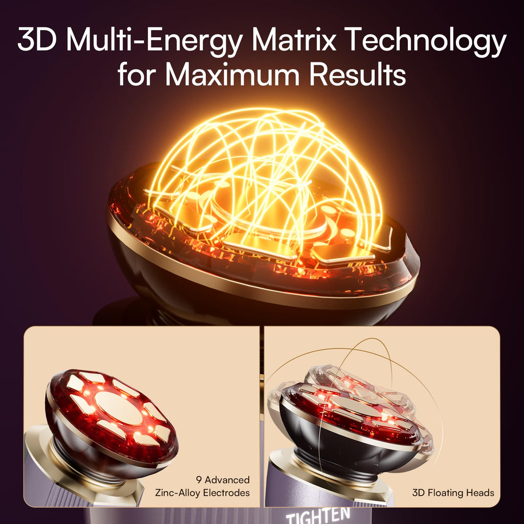3 in 1 Microcurrent Facial Device Red Light Therapy for Face