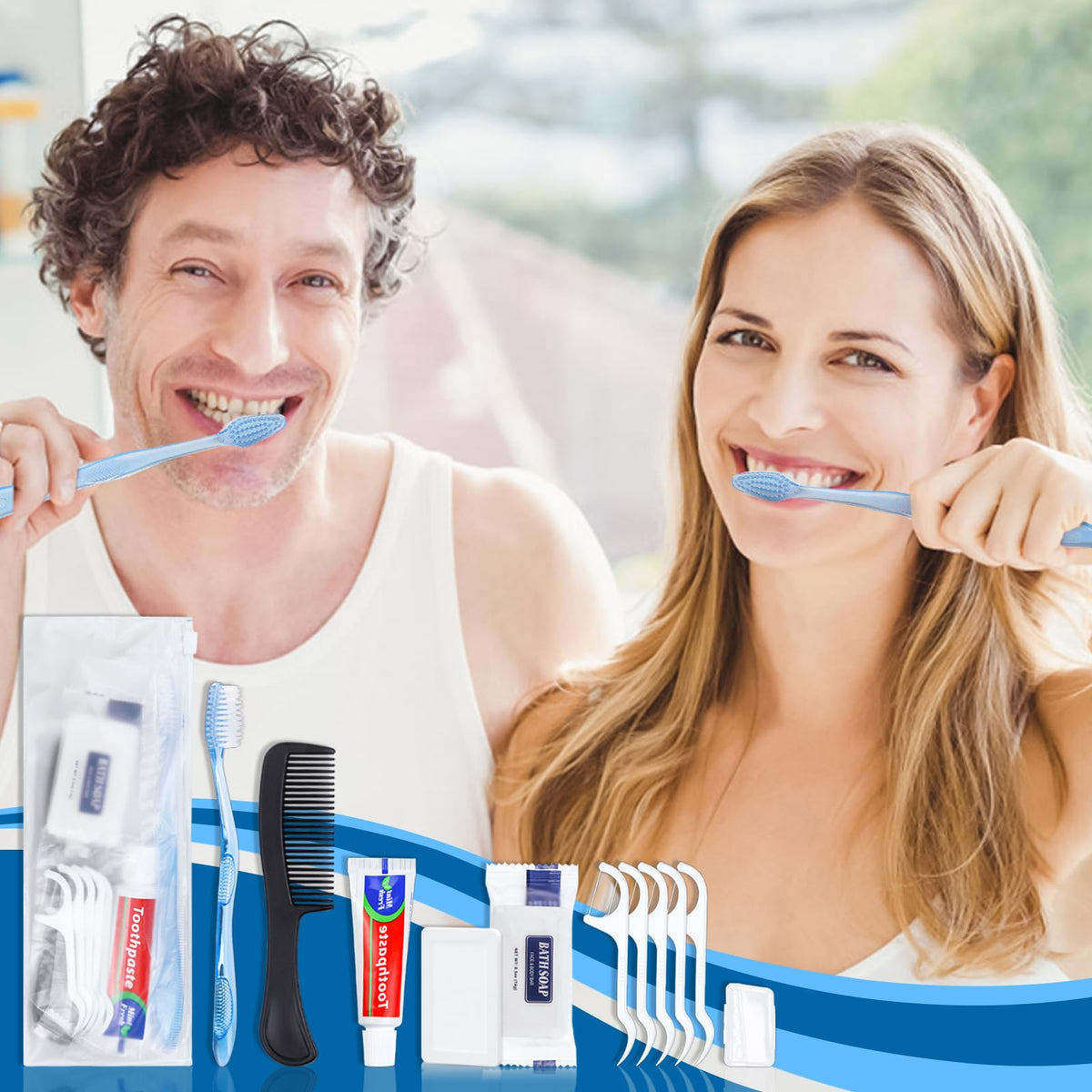 Personal Hygiene Kit with Basic Toiletry Essentials for Travel and Care