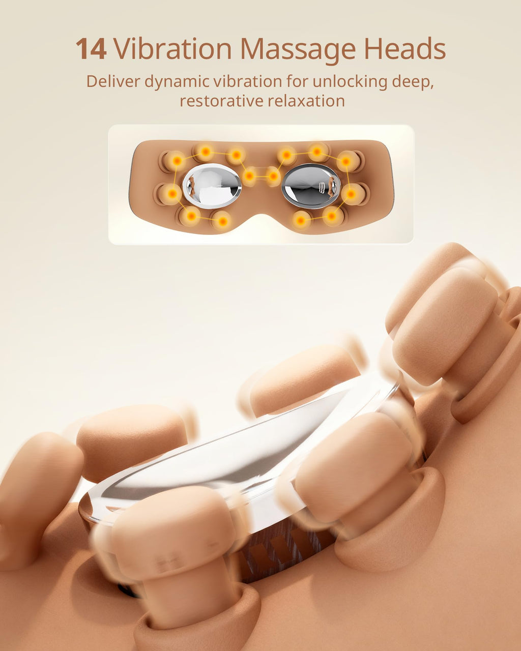 Heated Eye Massager with Heat Cool Therapy Bluetooth and Vibration Care