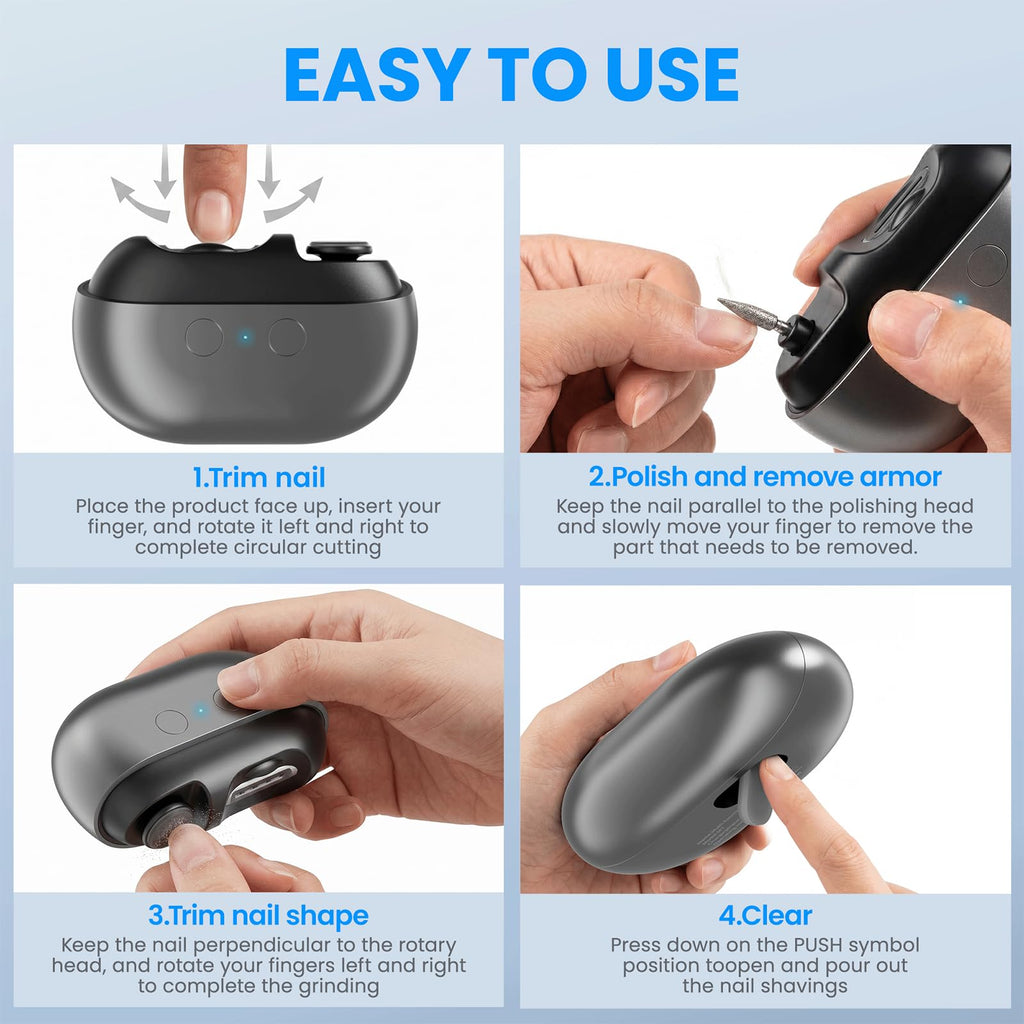 Electric Nail Clippers and File Trimmer for Adults Kids and Seniors