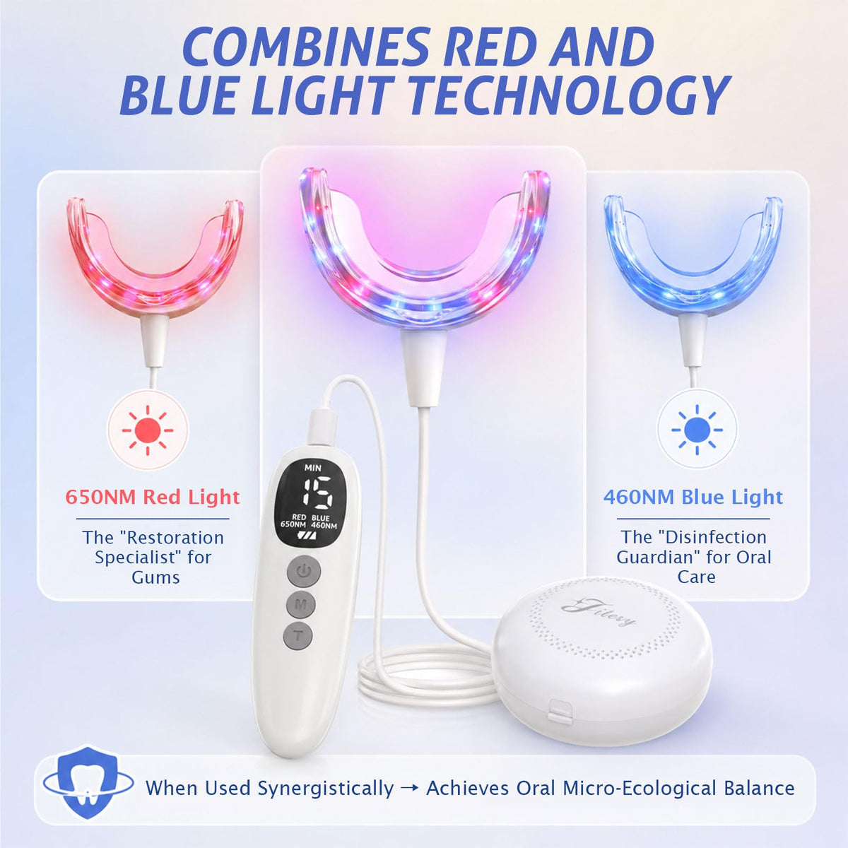 Red Light Therapy Mouthpiece LED Oral Care for Gum Health