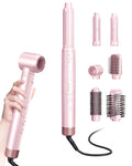 6 in 1 Air Multi Styler Hair Dryer Brush with Auto Wrap Curlers