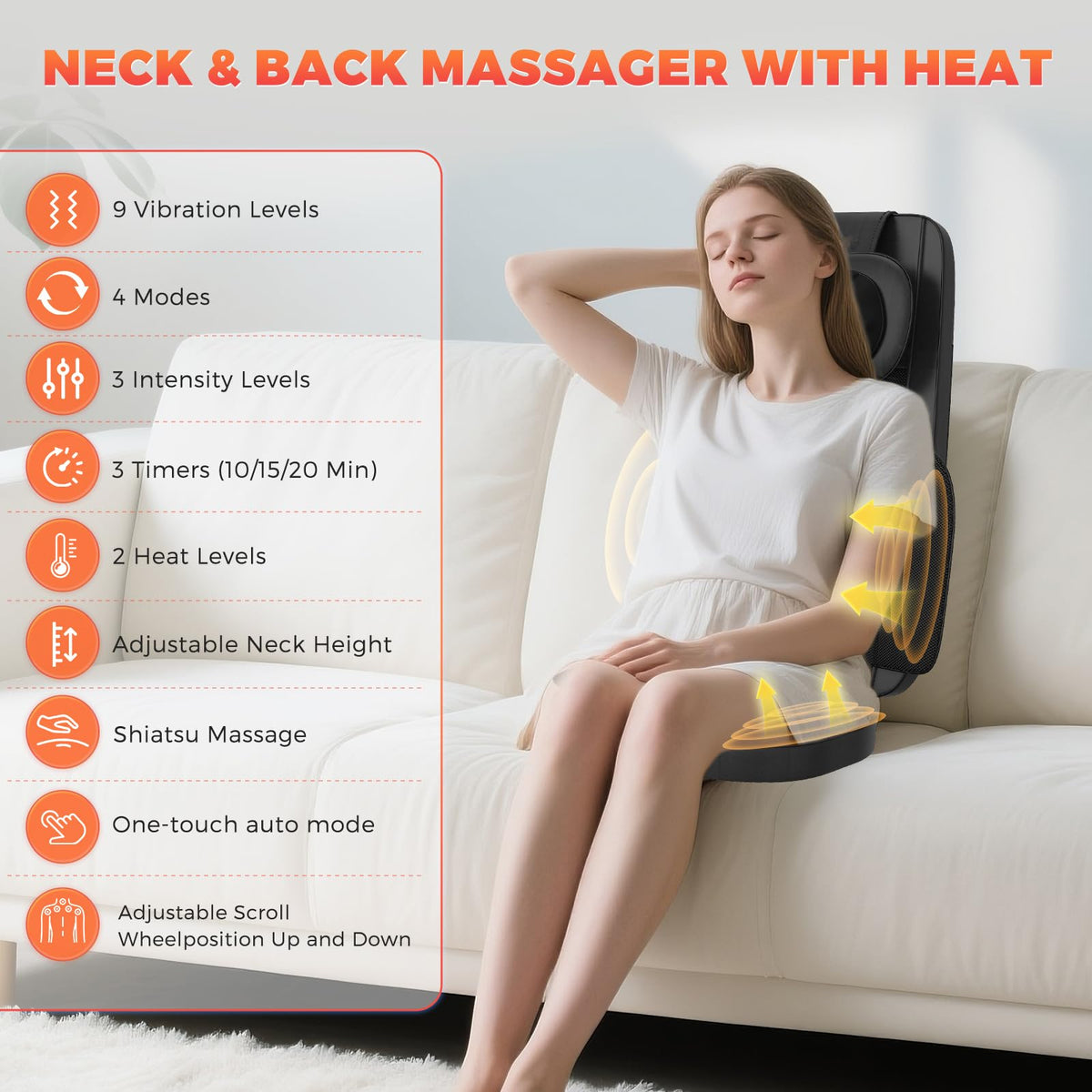 Shiatsu Neck and Back Massager for Deep Relaxation Care