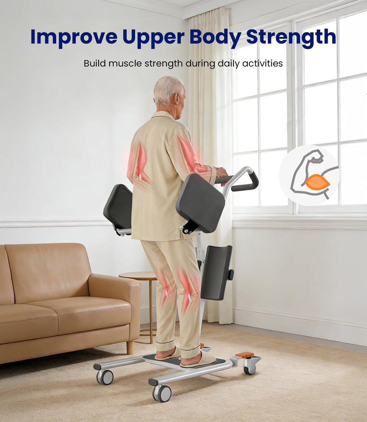 Sit to Stand Assist Lift for Seniors Mobility Support and Home Care