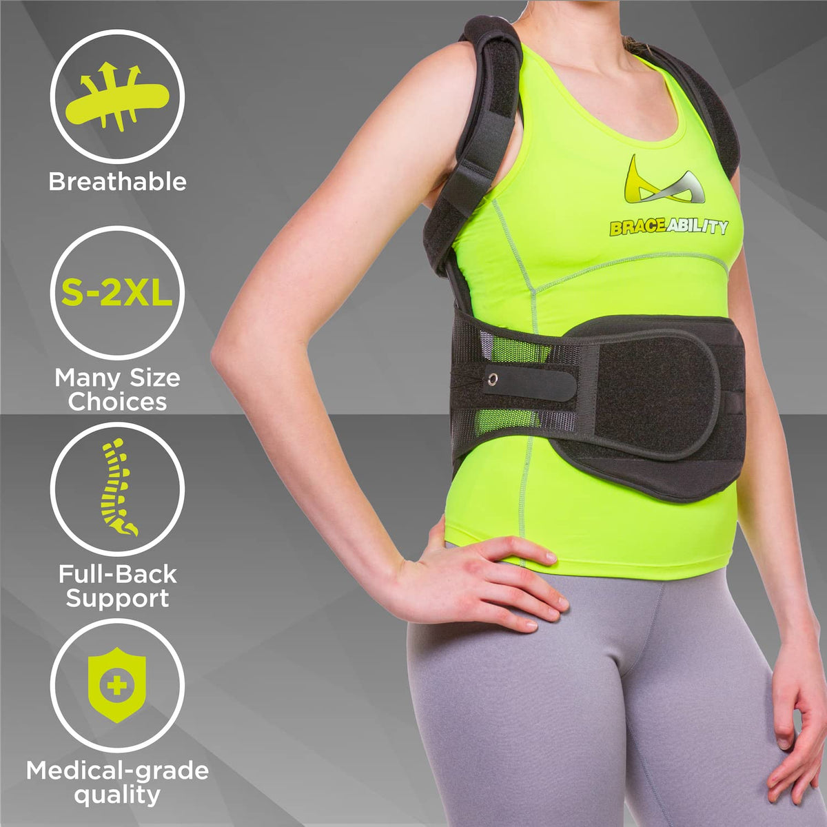 TLSO Full Body Back Brace Support for Posture Correction and Spine Care