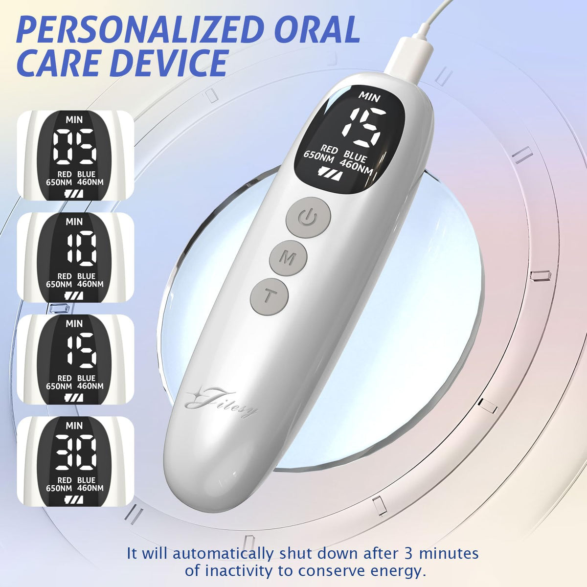 Red Light Therapy Mouthpiece LED Oral Care for Gum Health