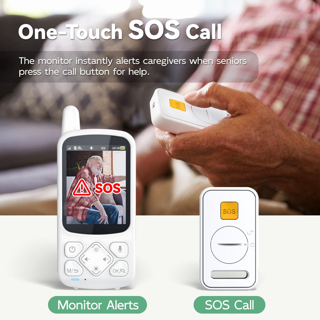Elderly Monitor with Camera Audio and Two Way Communication System