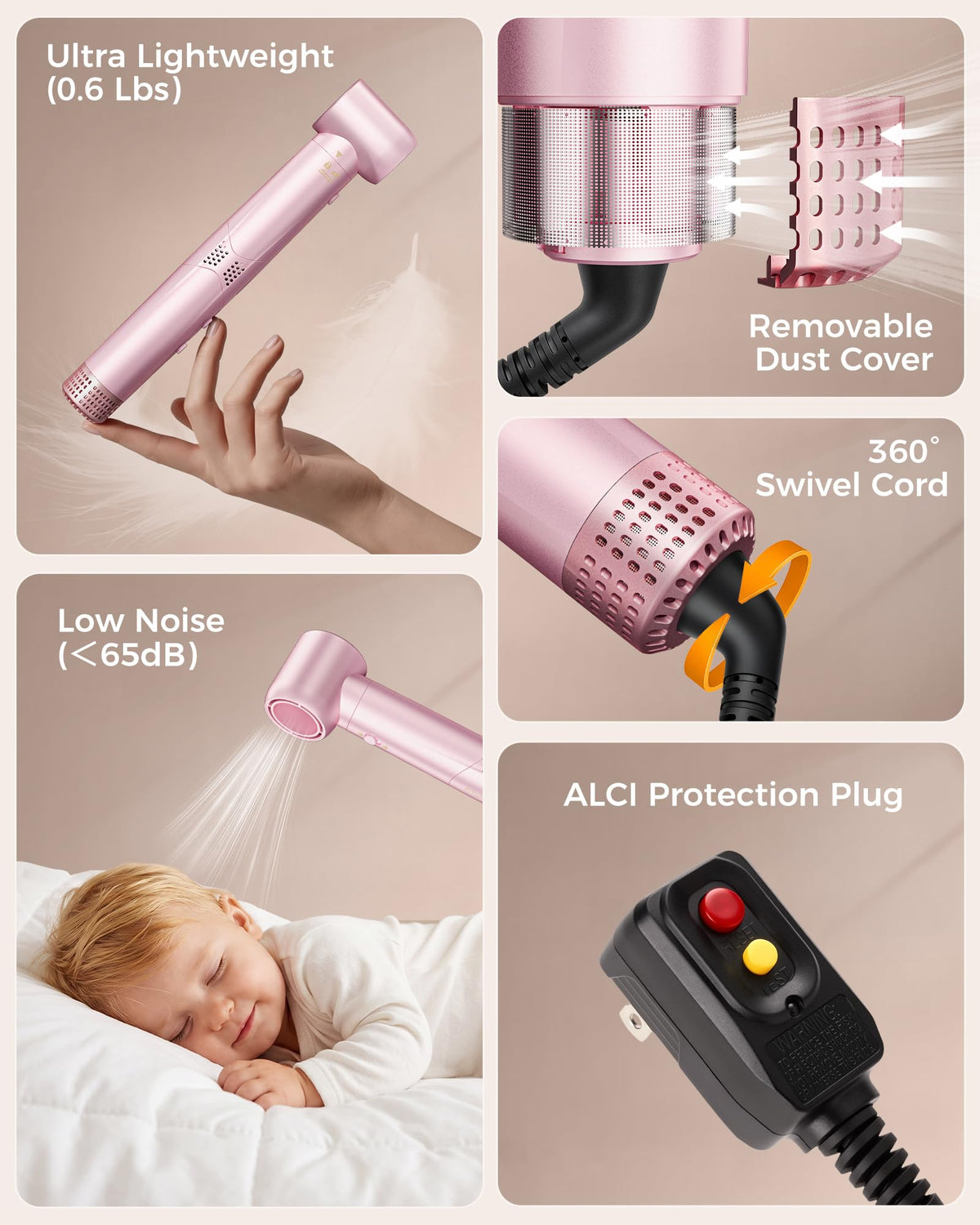 6 in 1 Air Multi Styler Hair Dryer Brush with Auto Wrap Curlers