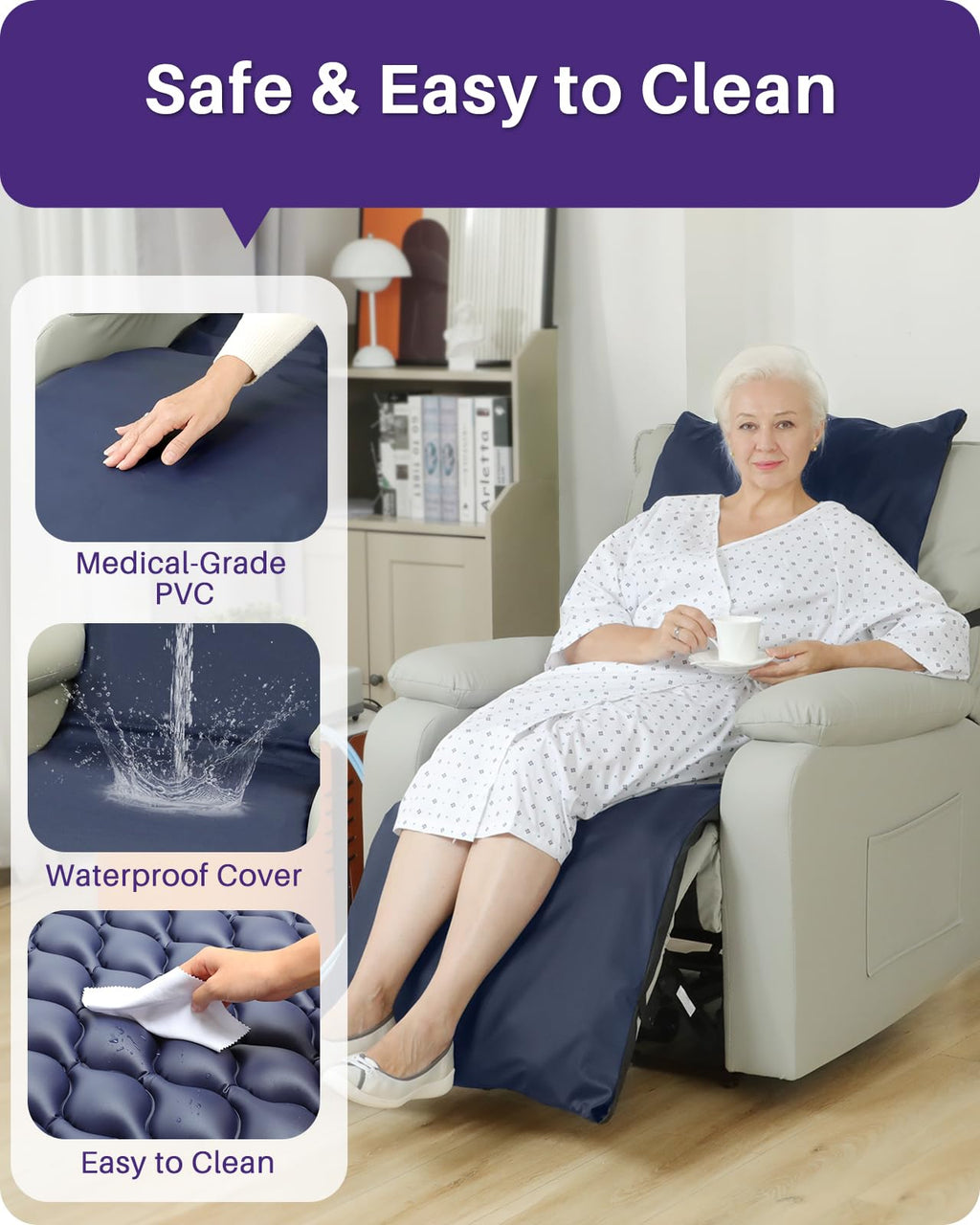 Alternating Air Pressure Mattress Pad for Elderly Pressure Relief Care