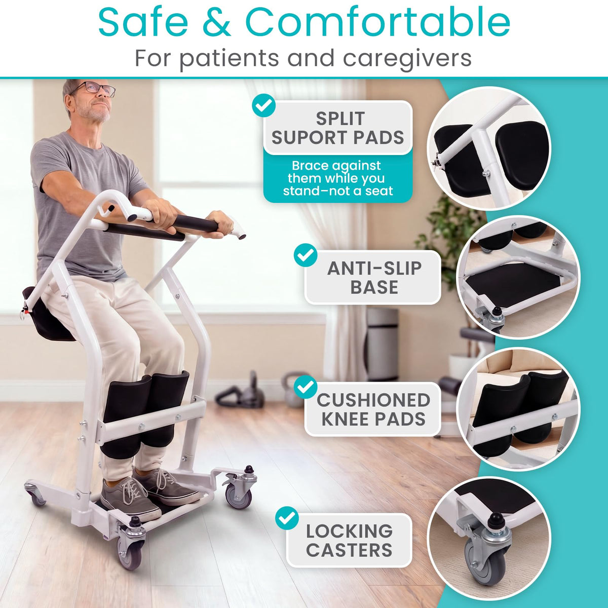 Sit to Stand Lift Transfer Sling for Elderly Home Care Support Device