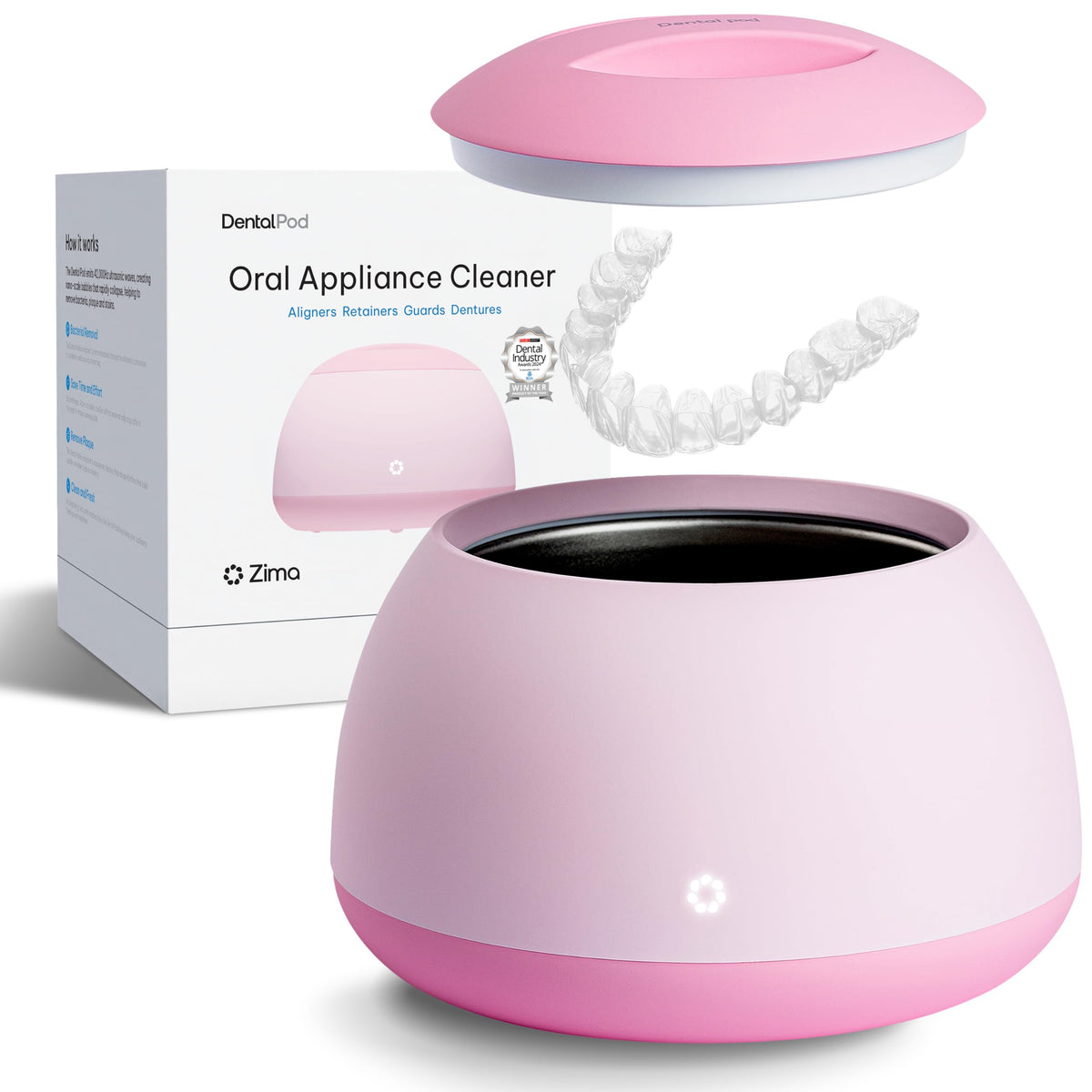 Ultrasonic Dental Cleaner for Retainers Aligners Night Guards and Dentures