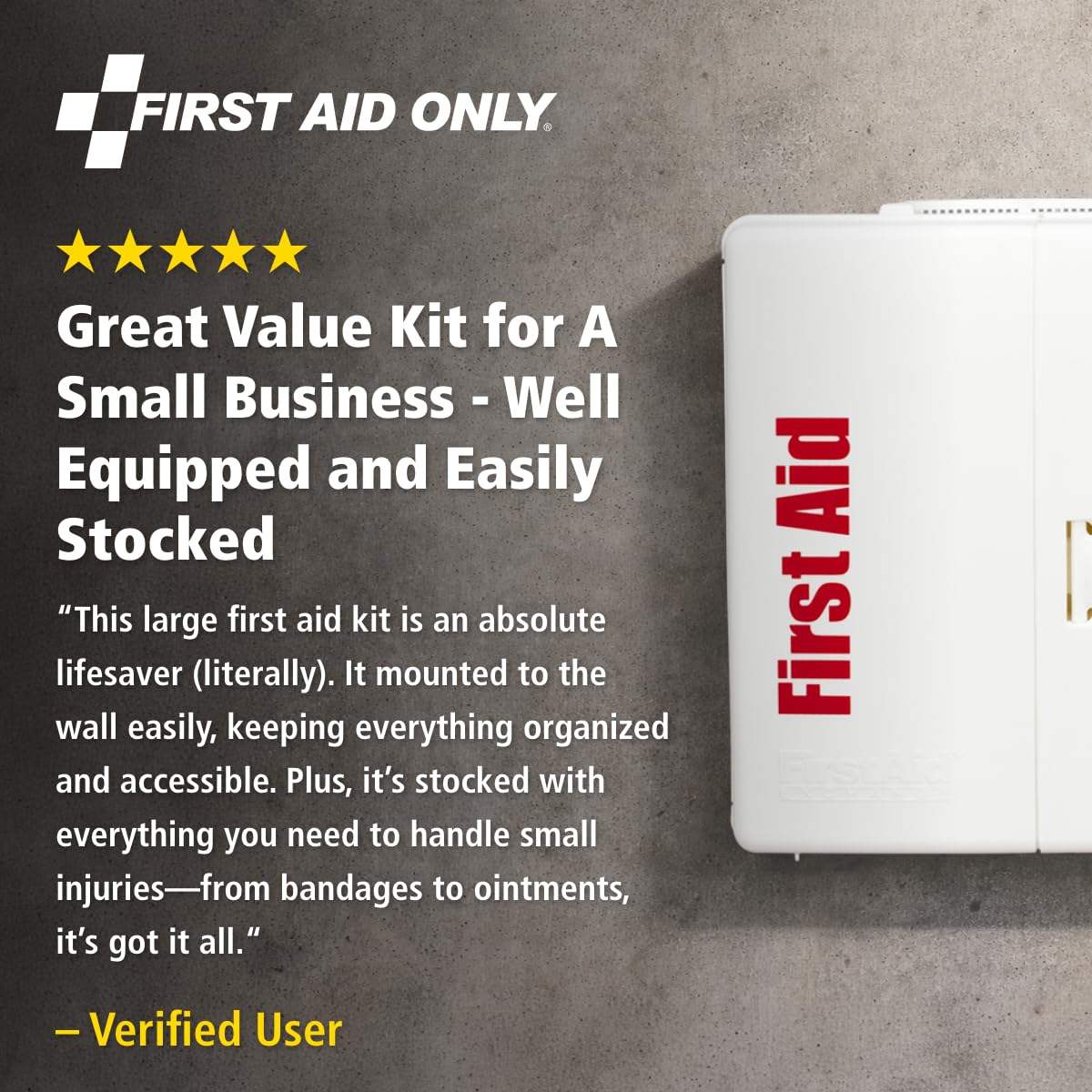 50 Person OSHA First Aid Cabinet with Medical Supplies and Medications