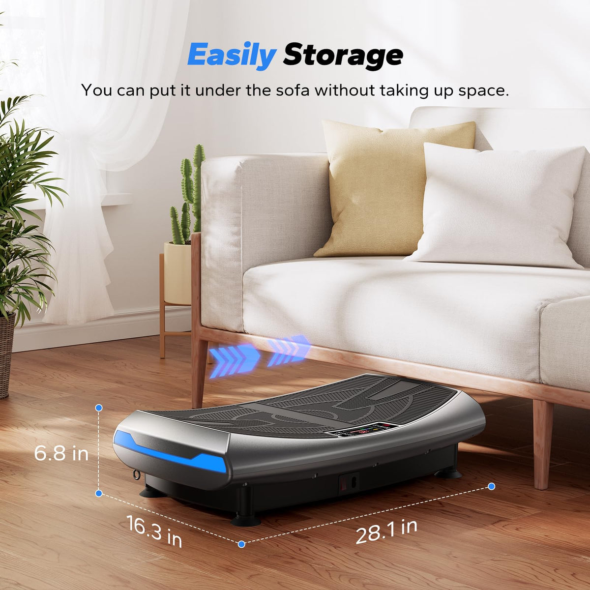 4D Vibration Plate Exercise Machine with Adjustable Speeds and Home Fitness Use