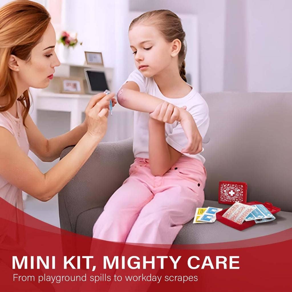 Compact Mini First Aid Kit Portable Wound Care Supplies for Travel and Outdoor Use