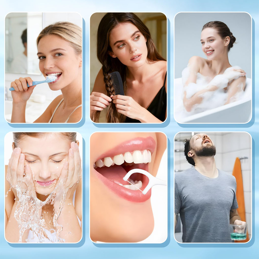 Travel Toothbrush Kit with Toothpaste Mouthwash and Hygiene Essentials