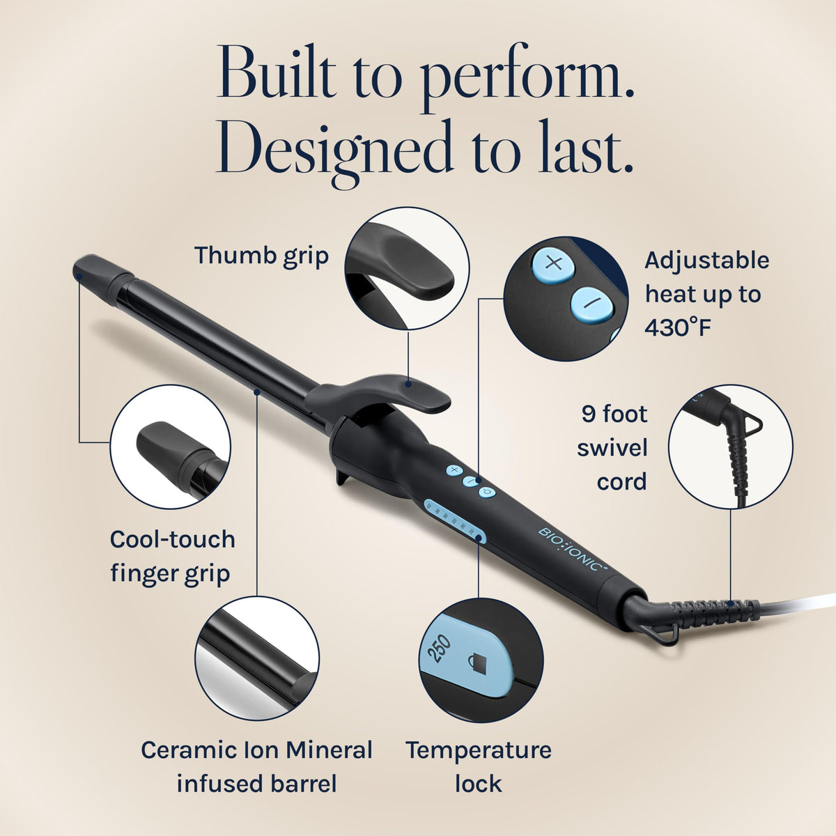 Long Barrel Curling Iron Moisture Heat Technology Hair Styling Tool