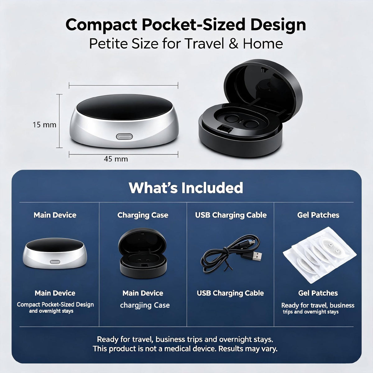 Portable Anti Snore Device with 3 Speed Adjustment for Better Sleep