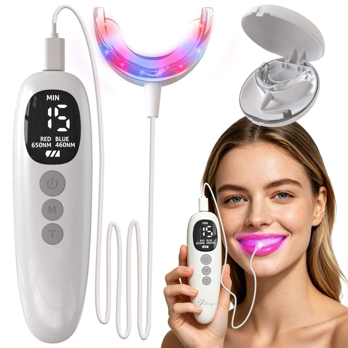 Red Light Therapy Mouthpiece LED Oral Care for Gum Health