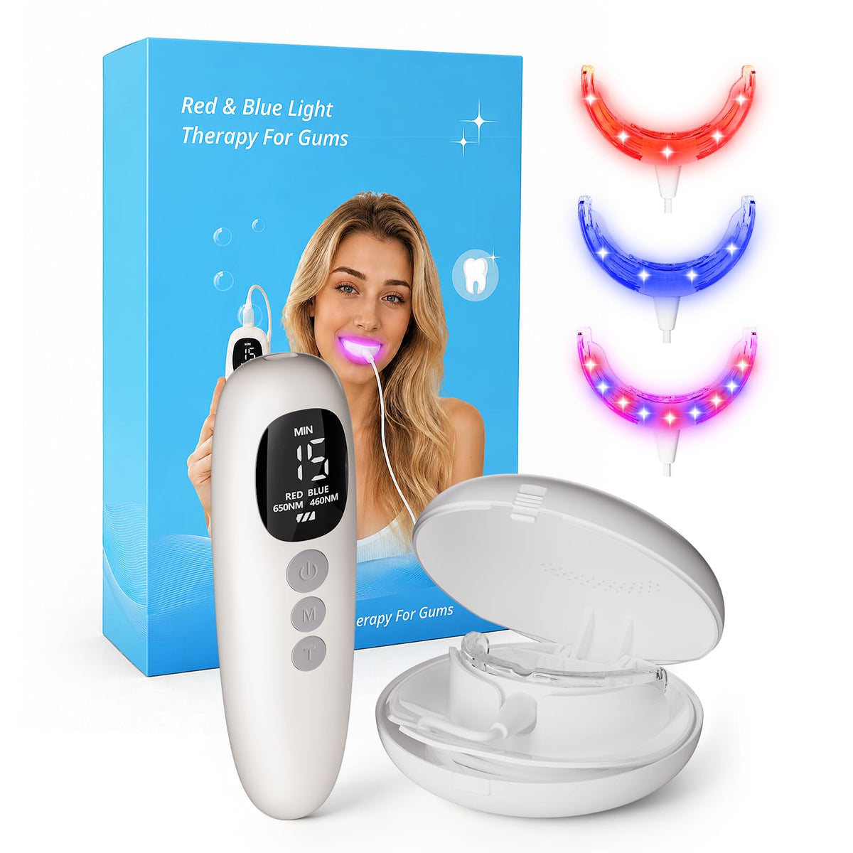 Red Light Therapy Mouthpiece LED Gum Care for Oral Health