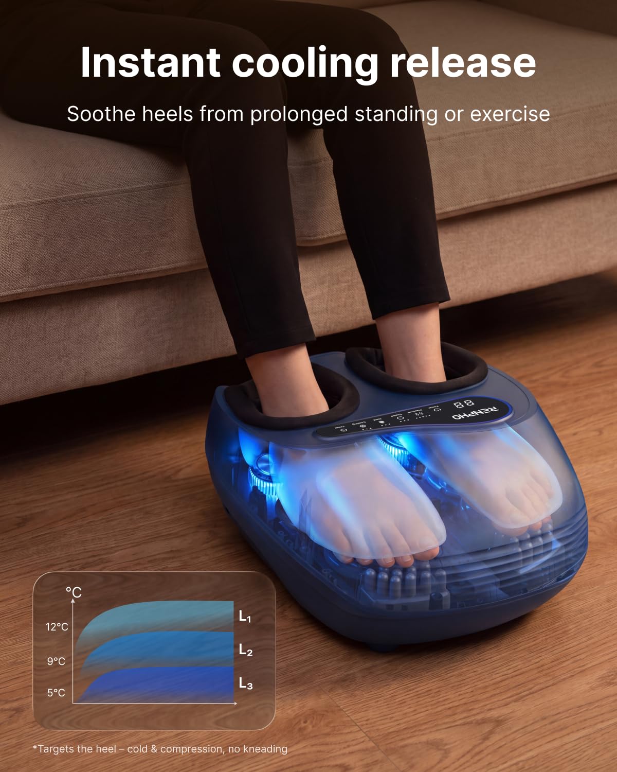 2 in 1 Foot Massager with Heat and Cold Therapy for Foot Care